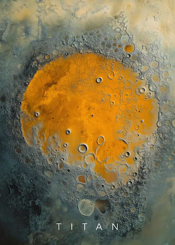 Titan Surface Crater Saturn Moon