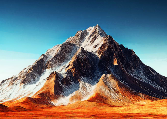 Snowy Mountain Peak