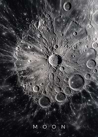 Moon Lunar Impact Crater