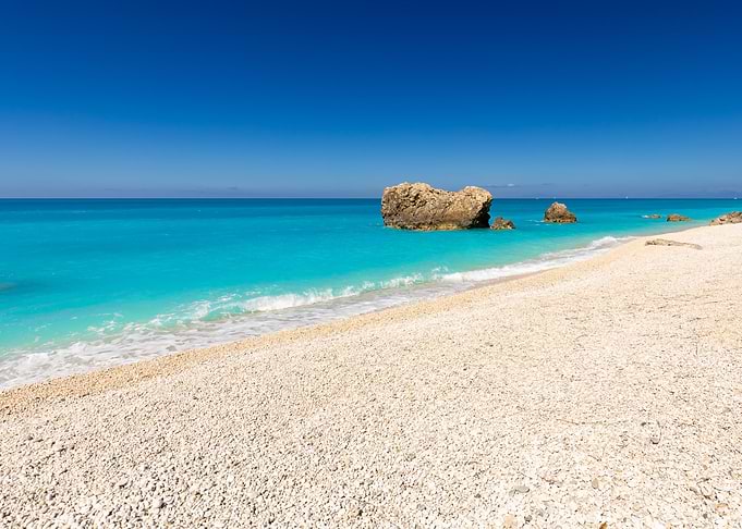 Tropical Beach with Clear Water, Lefkada, Greek Island