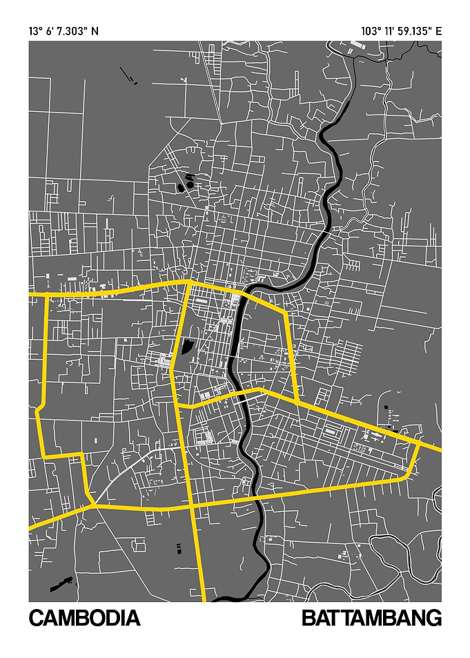 Battambang City Map