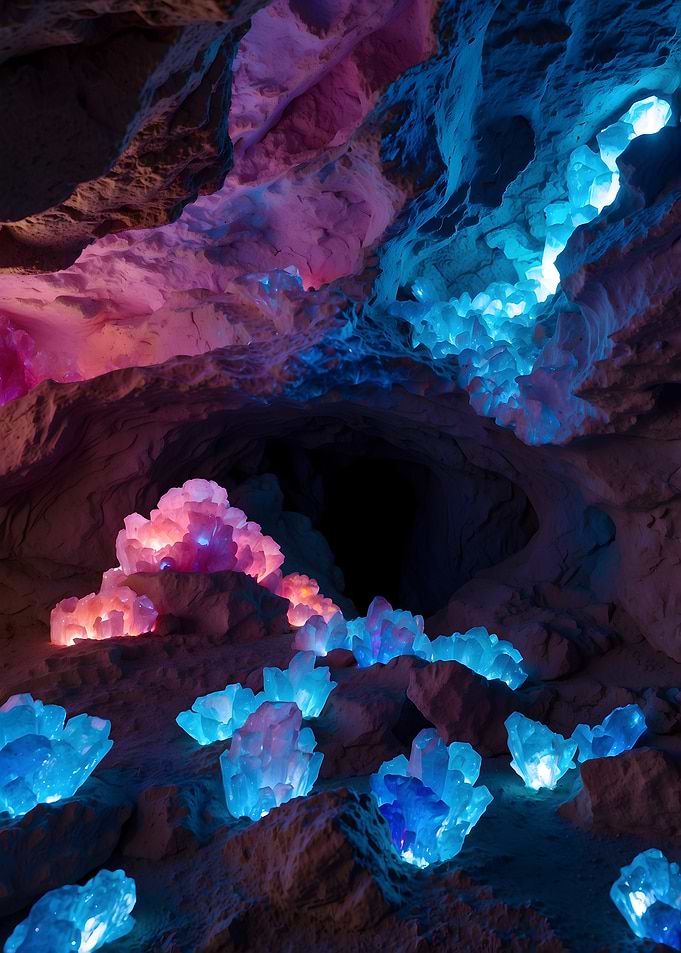 Glowing Crystal Cave