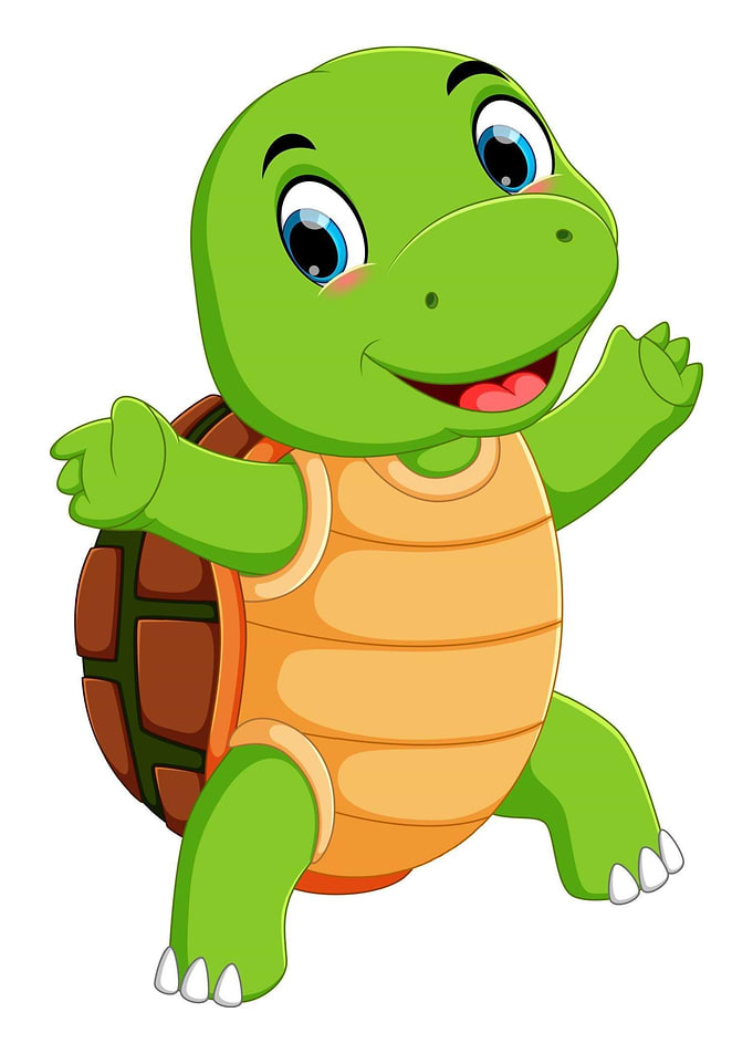 Smiling Cartoon Turtle