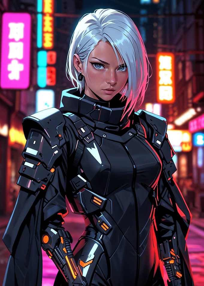 Cyberpunk Female Warrior