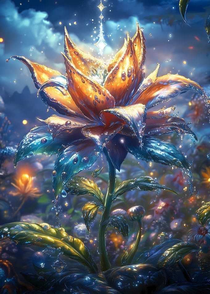 Watery Flower Bloom