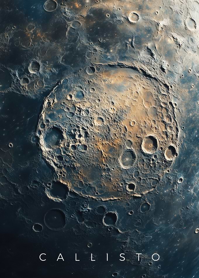 Callisto Ancient Craters Jupiter Moon