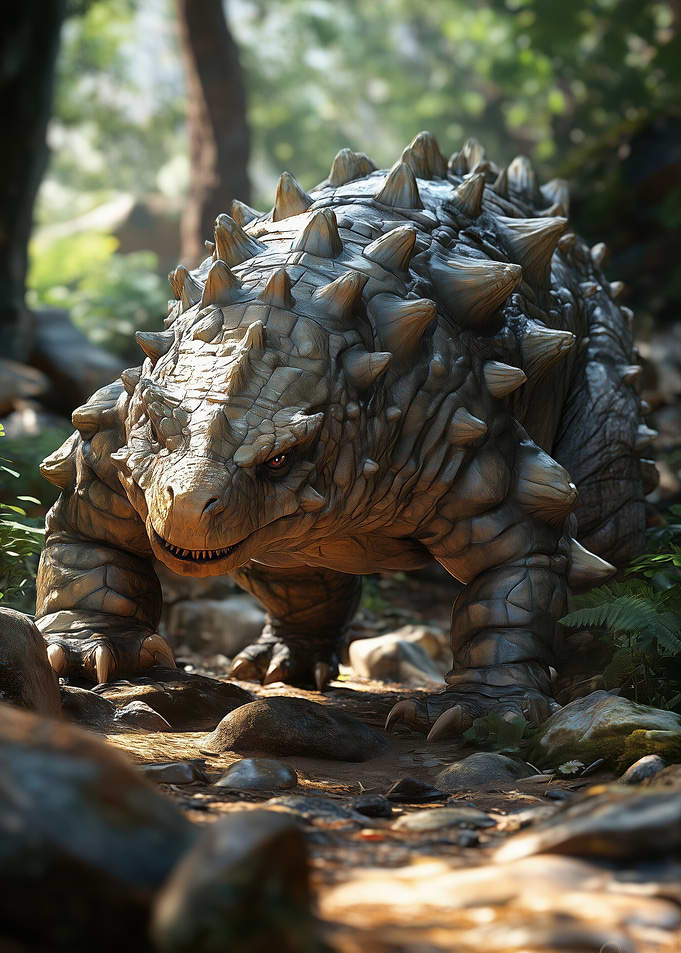 Spiky Monster Dinosaur in Forest