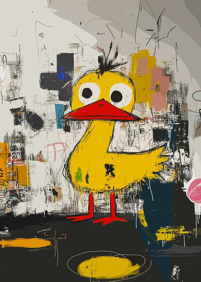 Original Yellow Duckling Art