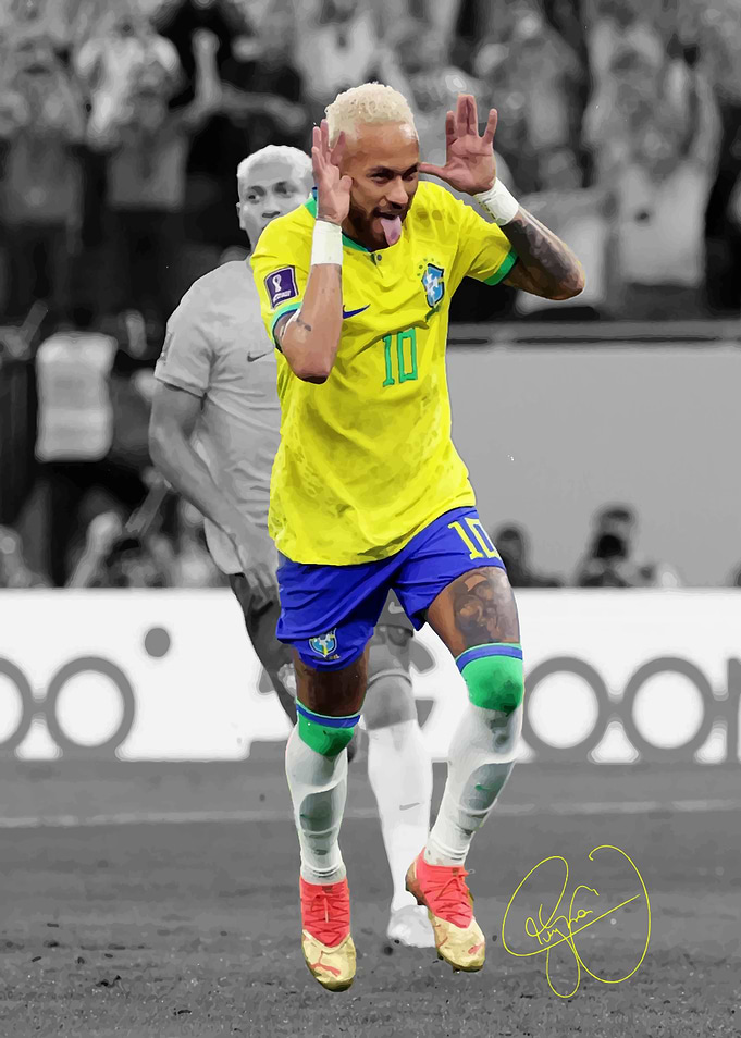 Neymar Jr. Brazil Soccer Celebration