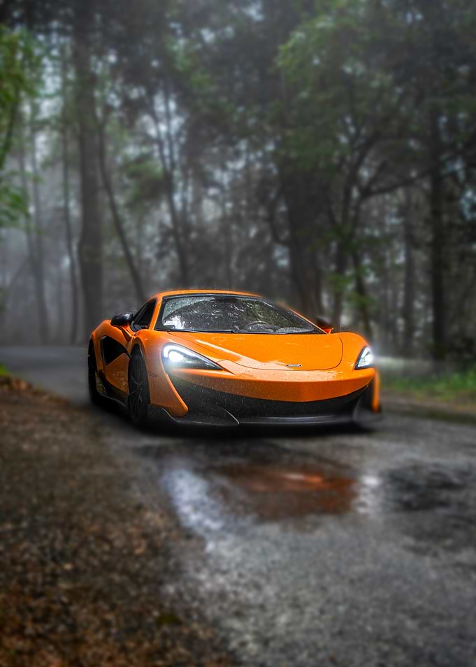 Orange McLaren in Forest