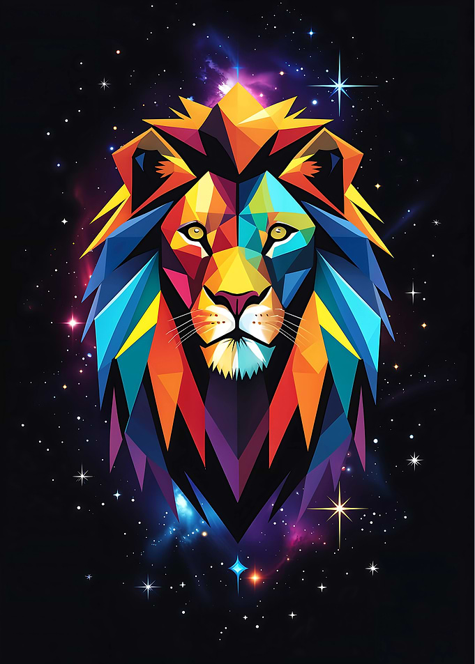 Geometric Lion in Space