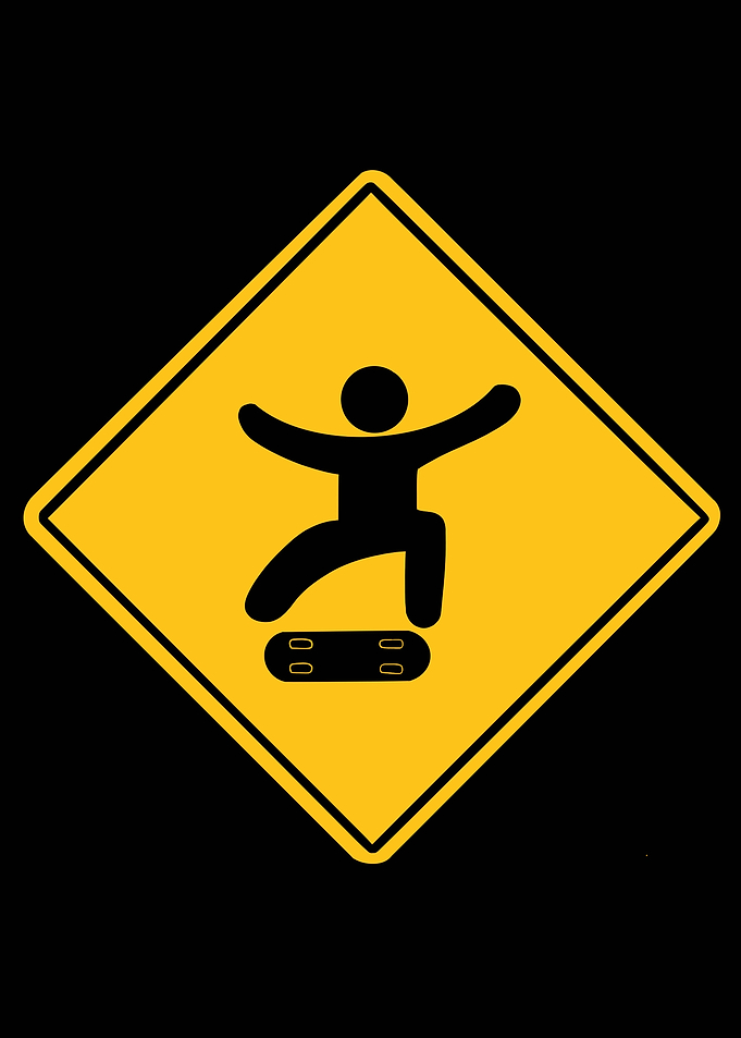 Skateboard Warning Sign