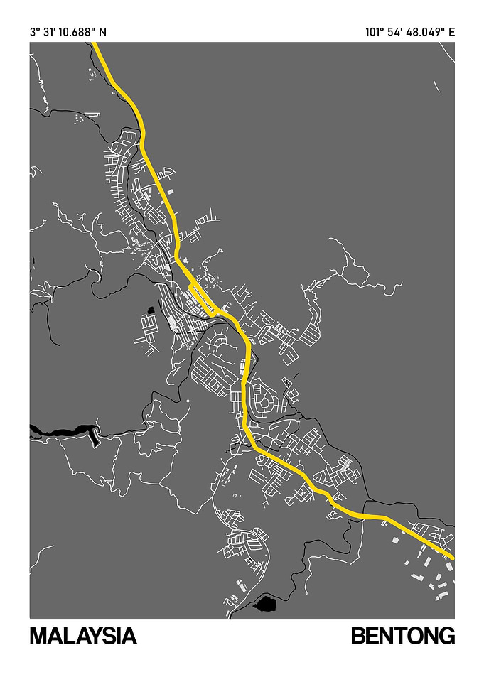Bentong City Street Map