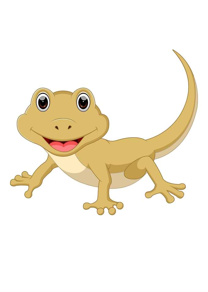 Smiling Cartoon Lizard