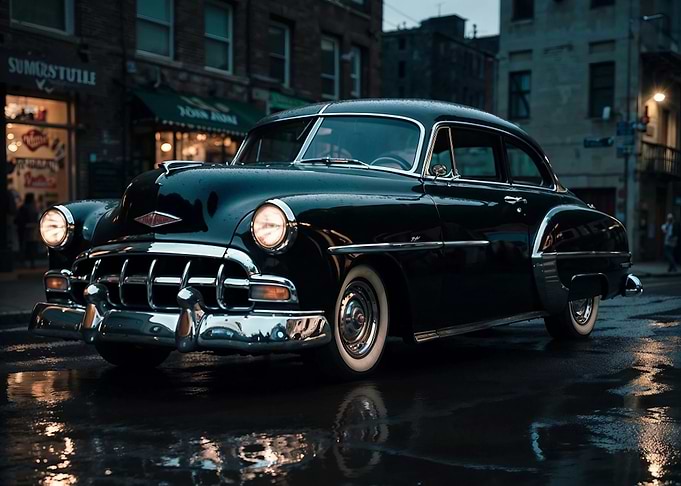 Classic Black Sedan