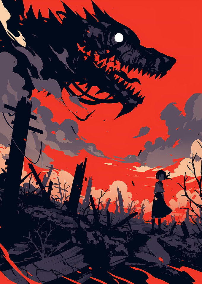 Post-Apocalyptic Girl and Beast