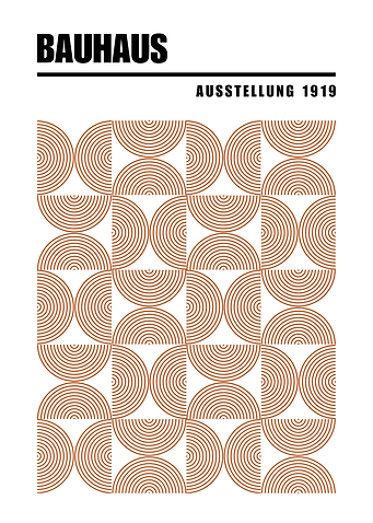 Bauhaus Geometric Poster