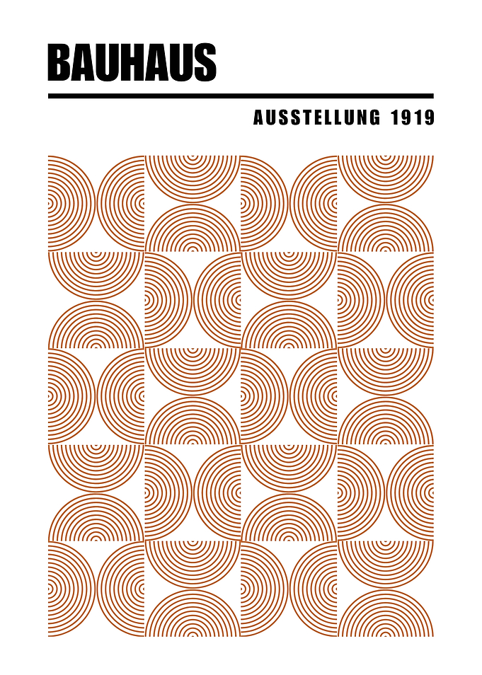 Bauhaus Geometric Poster
