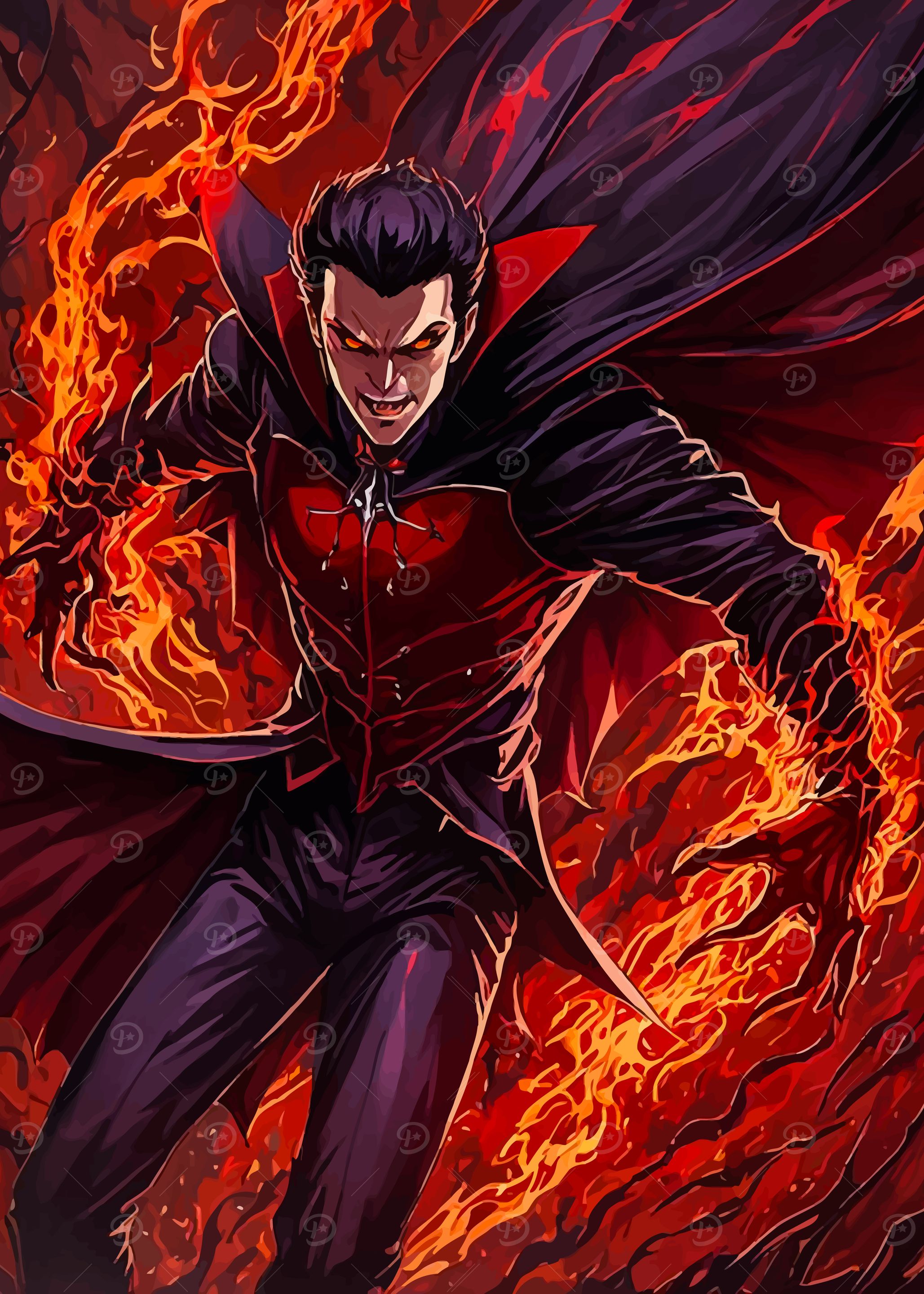 Vampire Lord in Flames