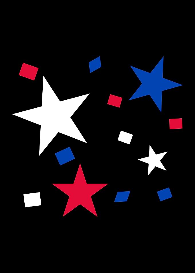 Red, White, and Blue Stars