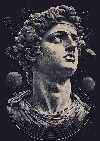 Cosmic Digital Art Ancient Mythology Portraits