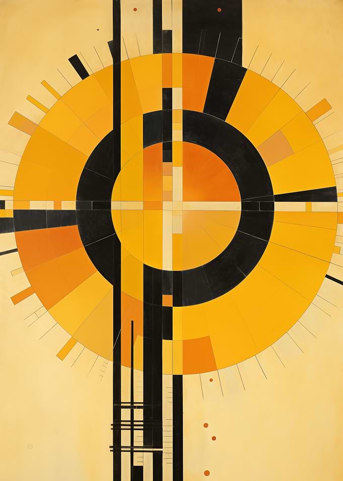 Yellow Abstract Art