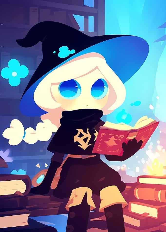 Young Witch Reading