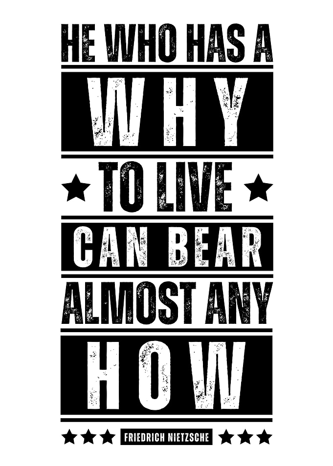 Nietzsche Quote - Why to Live
