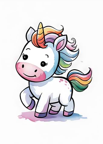 Cute Rainbow Unicorn