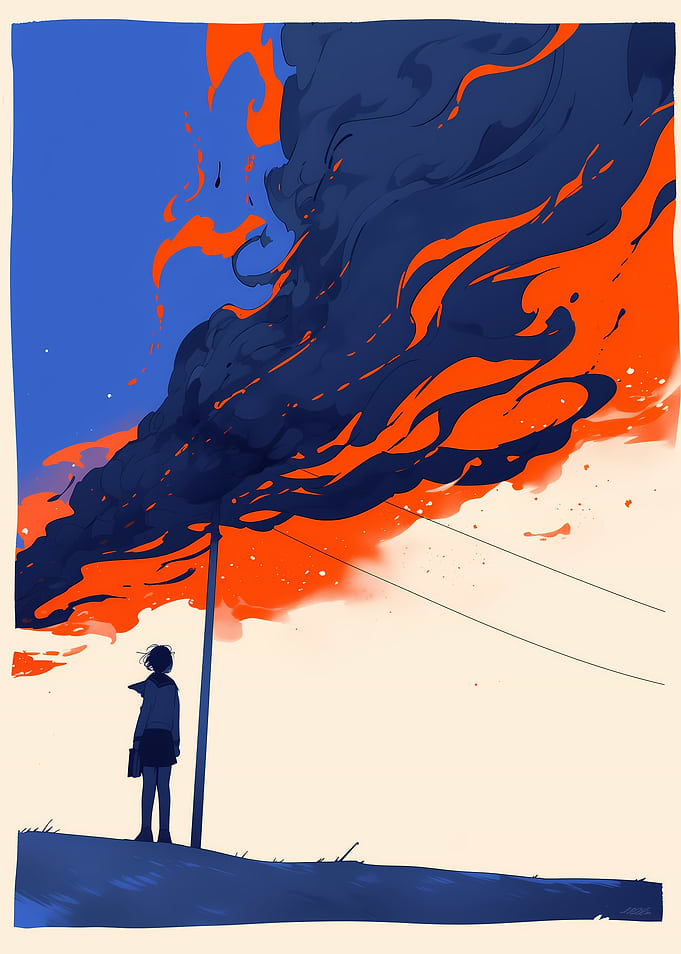 Silhouette in Smoke