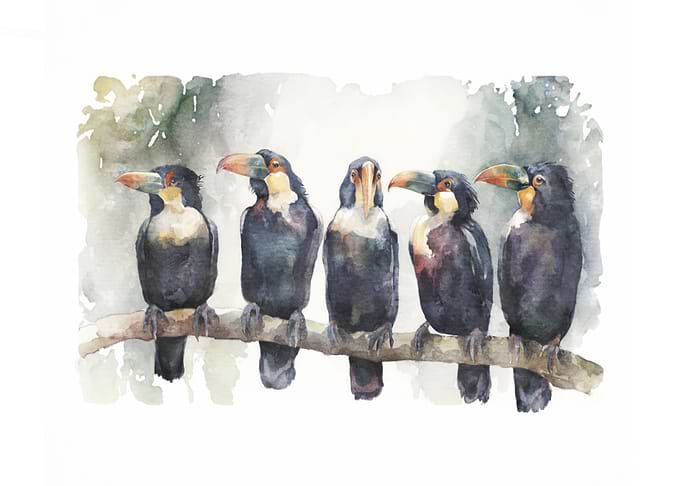 Toucan Watercolor Painting