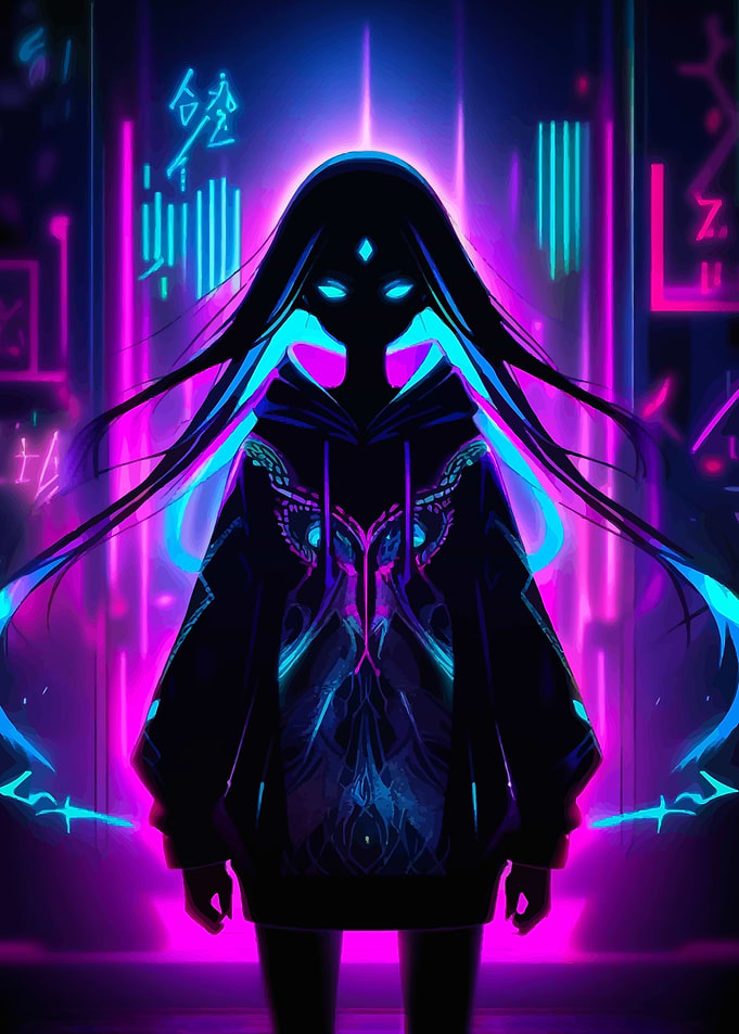 Neon Anime Girl