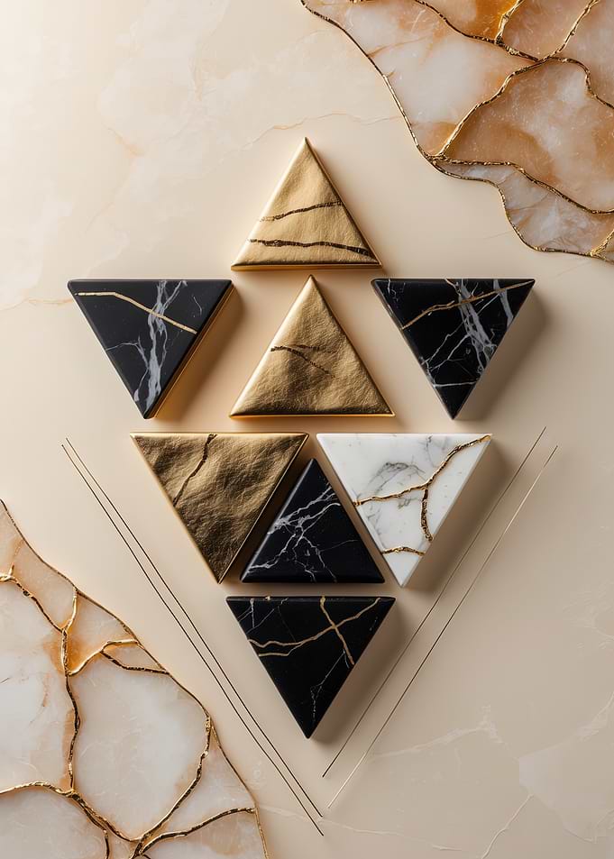 Modern Elegance: Geometric Kintsugi