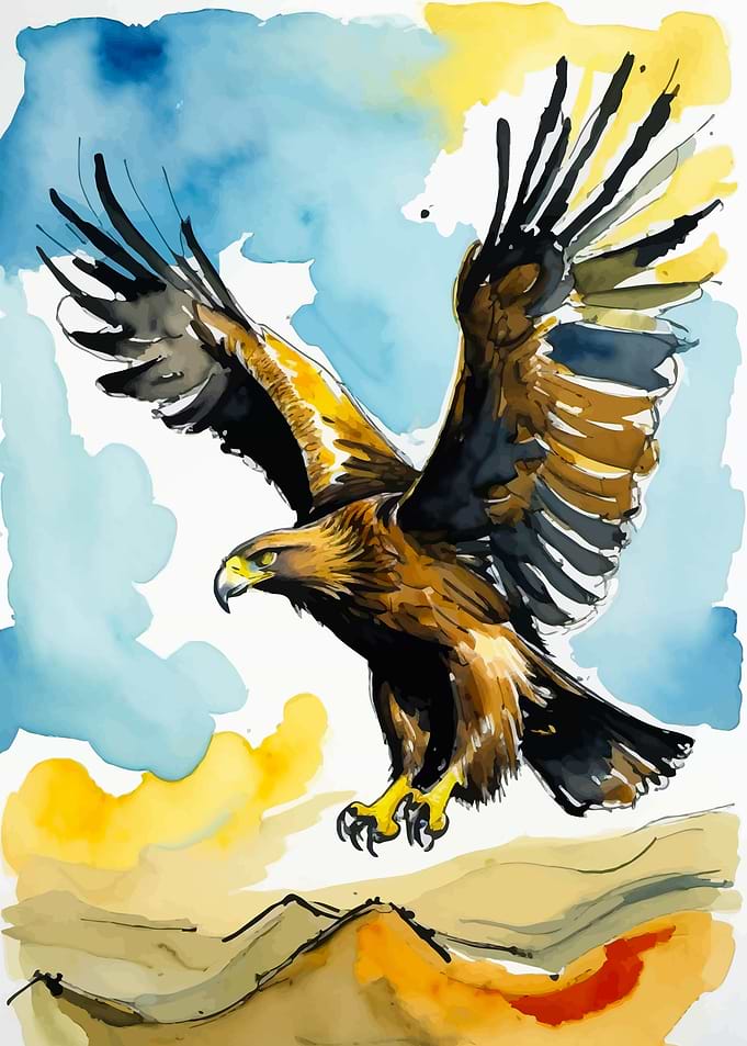 Golden Eagle Watercolor