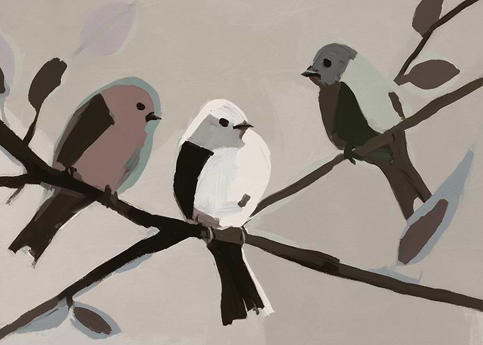 Three Birds on a Branch