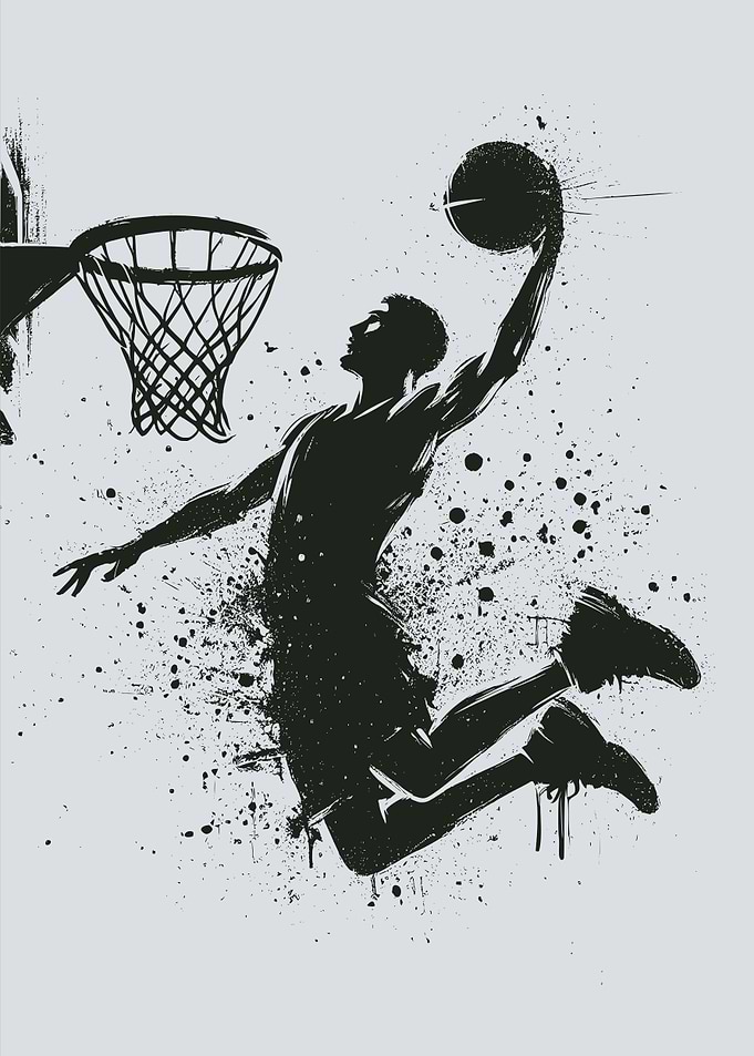 Basketball Dunk Silhouette