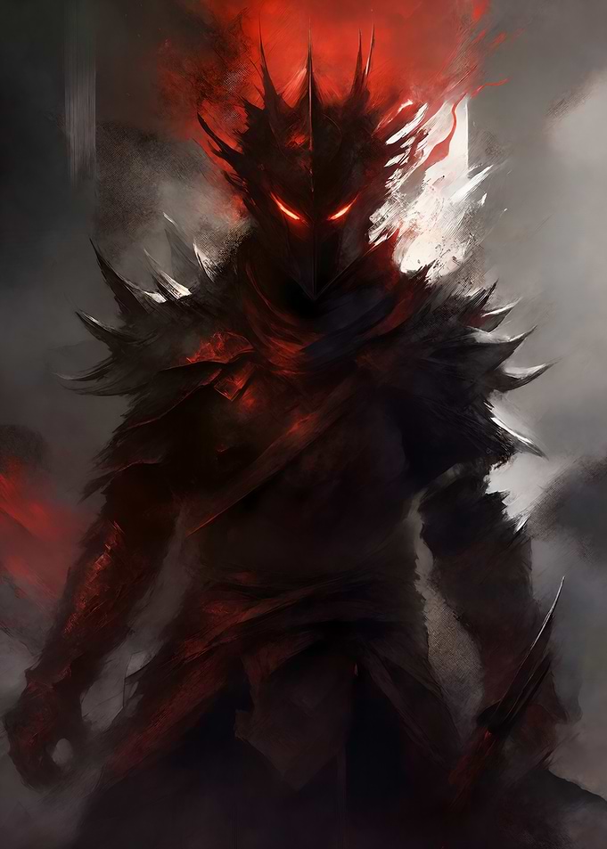 Dark Knight with Red Eyes