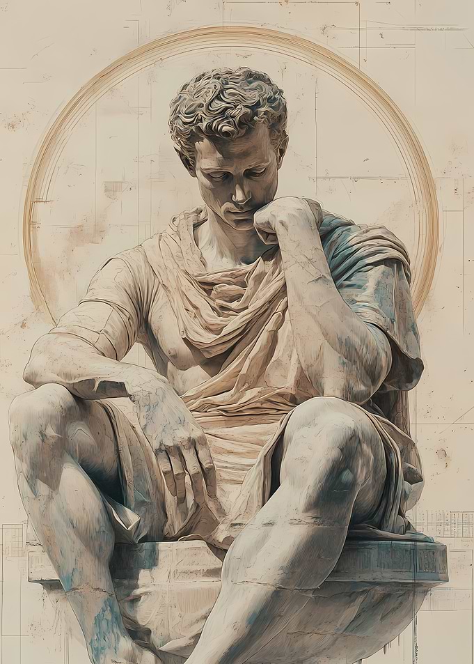 Sculpture A Thinker's Contemplation