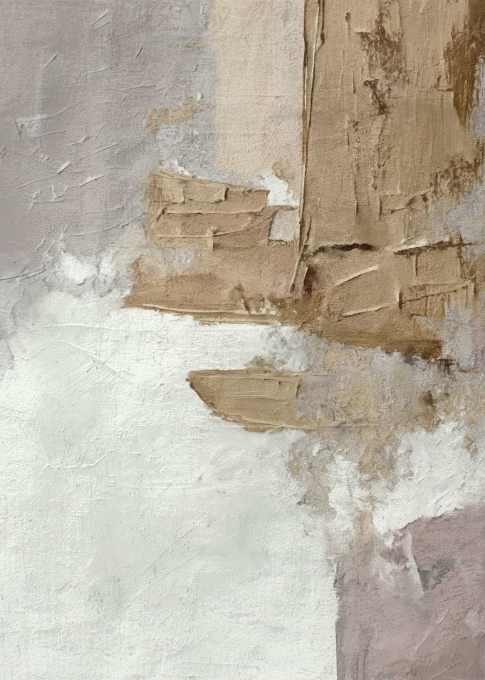 Abstract Beige and Grey Painting
