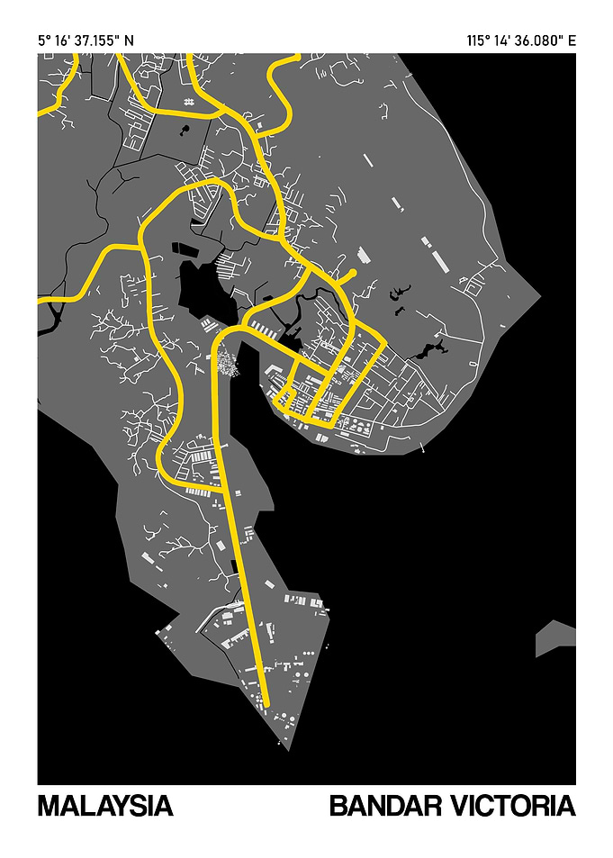 Bandar Victoria City Street Map