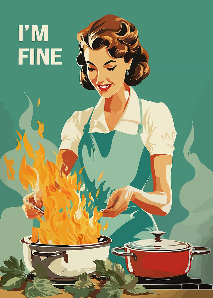 I'm Fine Kitchen Poster