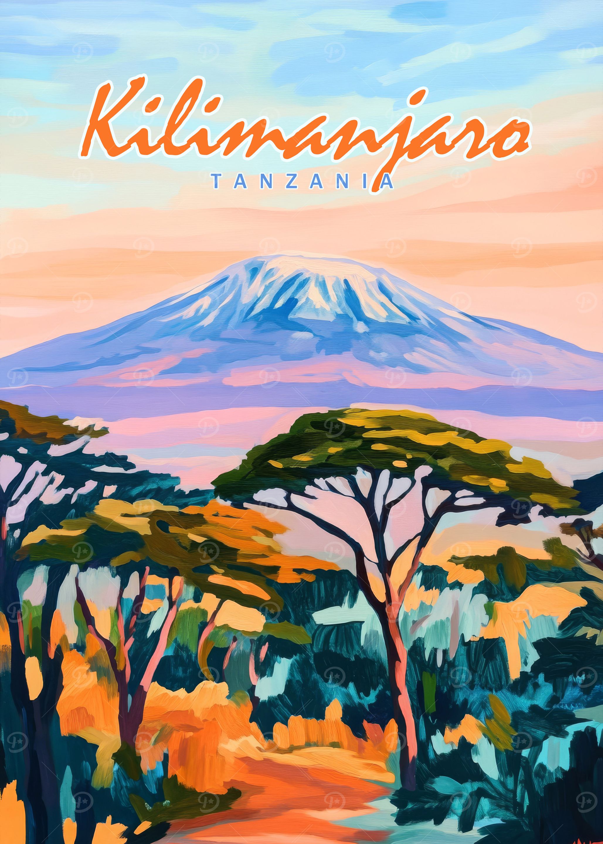 Kilimanjaro Mountain Painting