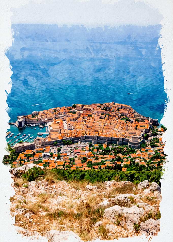 Aerial View of Dubrovnik