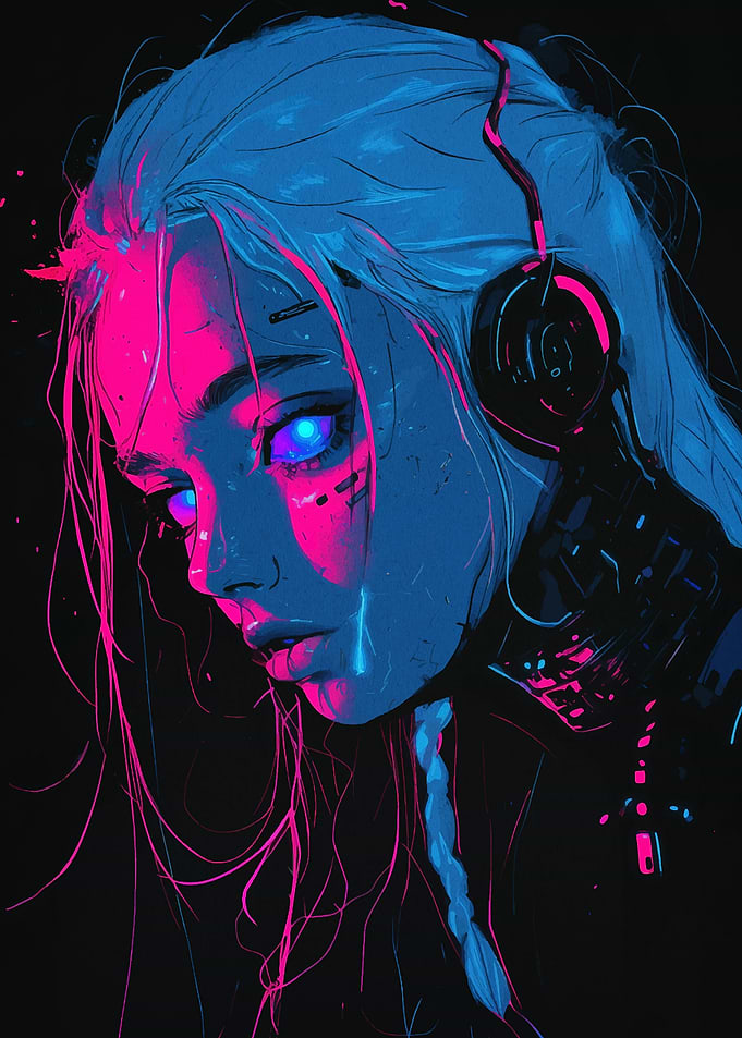 Cyberpunk Woman Portrait