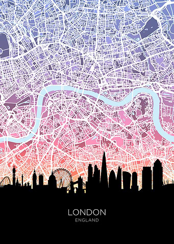 London Skyline Map