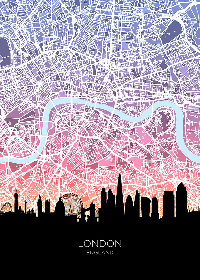 London Skyline Map