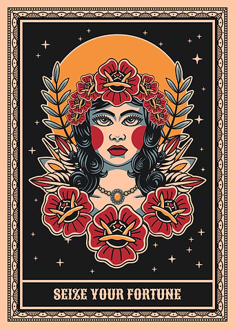 Fortune vintage tattoo art