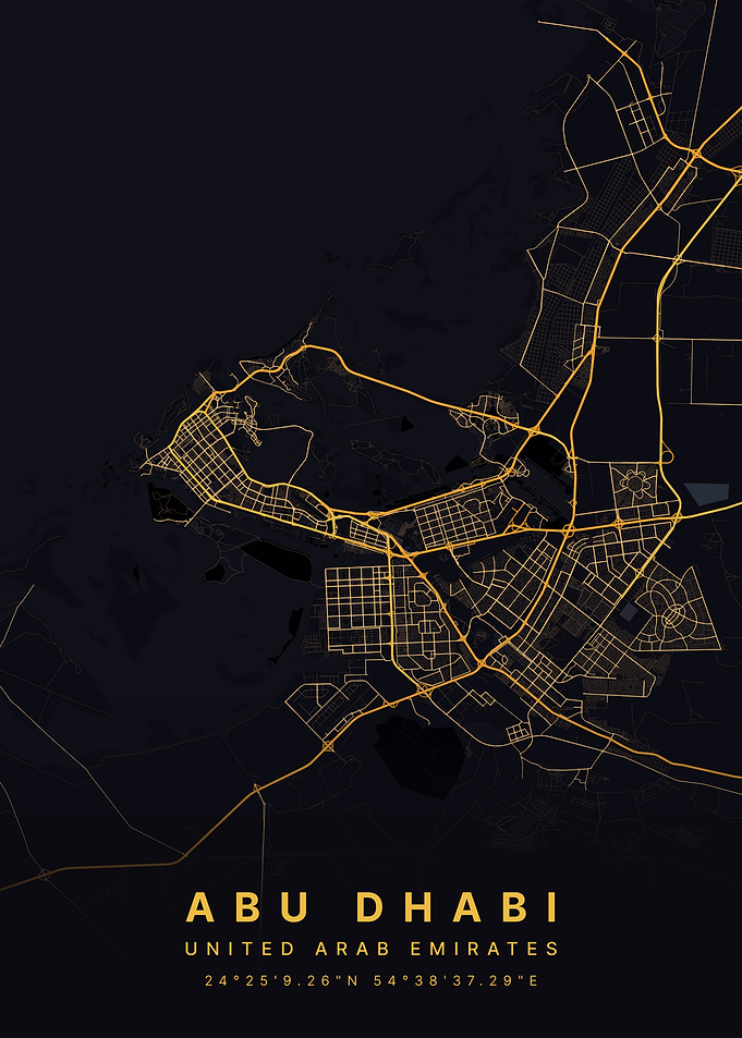 Abu Dhabi UAE City Map