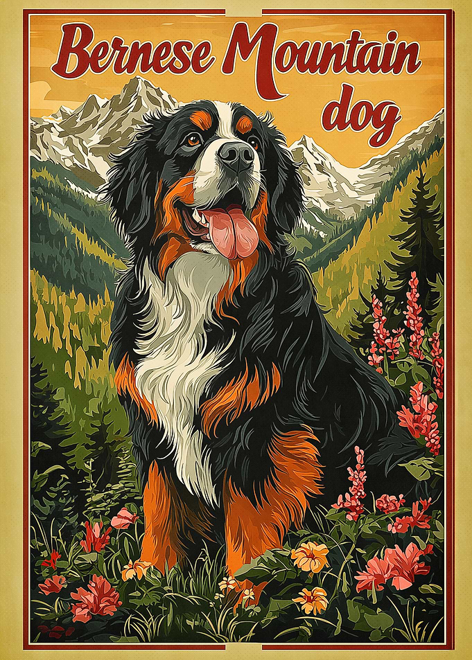 Bernese Mountain Dog Poster