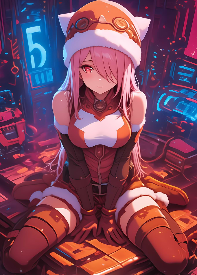 Anime Girl in Futuristic Setting